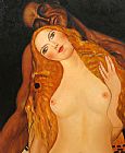 Gustav Klimt Canvas Paintings - Adam and Eve